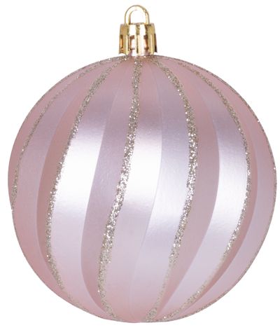 MagicHome Weihnachtskugeln, 12 Stück, 8 cm, rosa - grün, für den Weihnachtsbaum