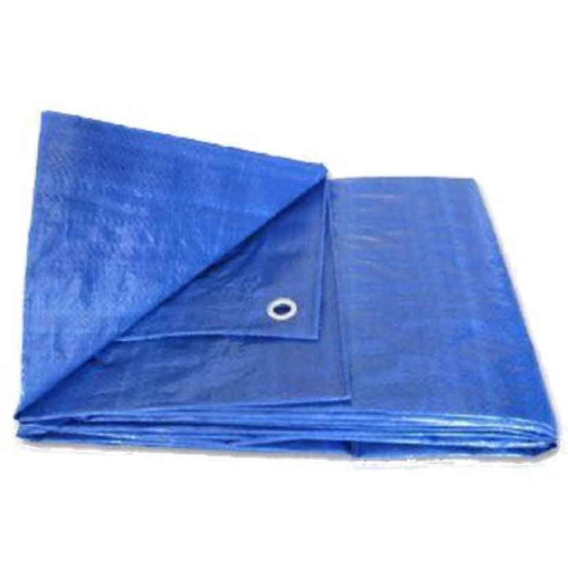 Abdeckplane 6x10 m blau mit Ösen STANDARD