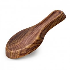 Stojak/podkładka pod chochlę w kształcie łyżki, plastik - imitacja drewna