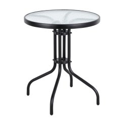 Záhradný stôl 60 cm stôl z tvrdeného skla na záhradu terasu balkón MultiGarden