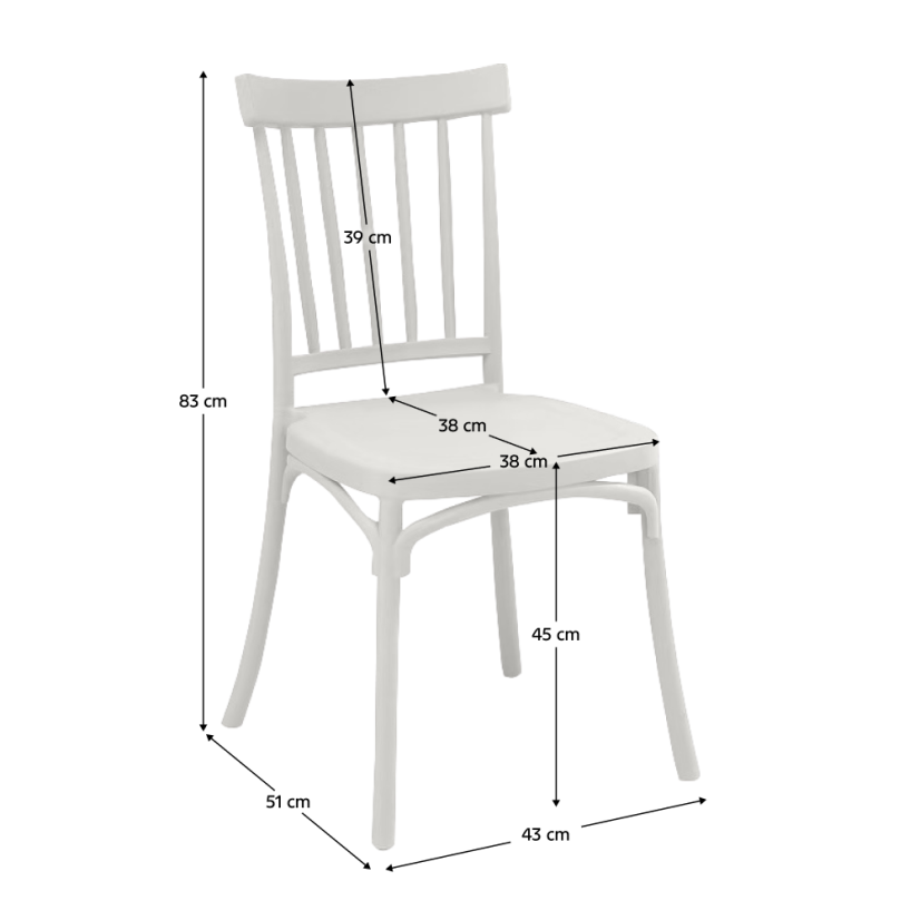 Stohovateľná stolička, sivohnedá Taupe, SAZEN