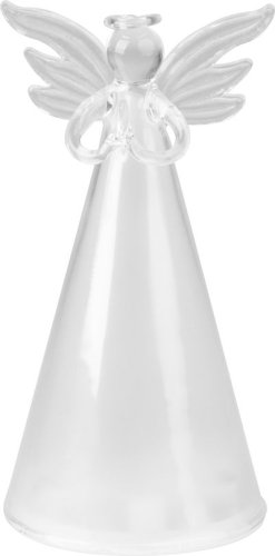 Decor de Craciun MagicHome, inger, LED, sticla, 3xAAA, 7x15 cm