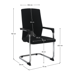 Besprechungsstuhl, schwarz, RAVIL