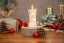 MagicHome karácsonyi gyertya, 3x LED, meleg fehér, belső, 5x13,5 cm