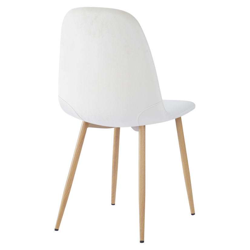 Stuhl, beige Dulux Velvet Stoff/Buche, LEGA NEU - SALE