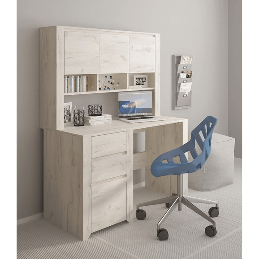 Polica k písaciemu stolu typ 60, biela craft, ANGEL