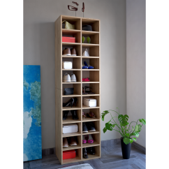 Hohes Regal/Schuhregal, Artisan-Eiche, IGNO