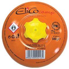 Cartuș de gaz propan-butan 500 g, conexiune filetată 7/16", ELICO