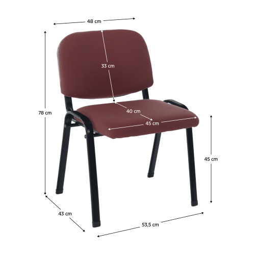 Irodai szék, vörösesbarna, ISO ECO