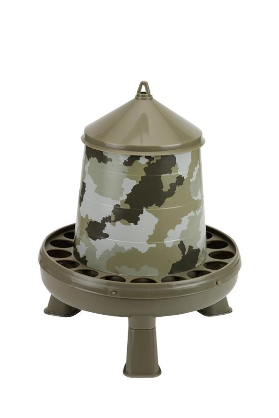 Geflügelfutterautomat UH 4kg auf Beinen, CAMOUFLAGE-Dekor
