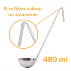 Naberačka kuchynská nerez 480 ml/13 cm, dĺžka 37cm /