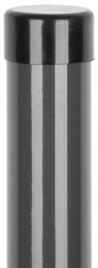 Strend Pro METALTEC-Pfosten, 48/1500/1,25 mm, Anthrazit, rund, Kappe, Zn+PVC, RAL7016
