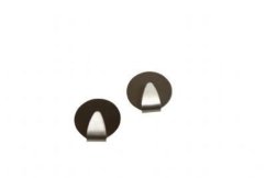 Set de cârlige autoadezive 2 d din oțel inoxidabil cu diametrul de 3,5 cm, formă rotundă,