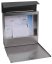 Briefkasten 37x10x37cm, rechteckig schwarz und silber, XL-TOOLS