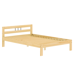 Bett mit Lattenrost, natur, Kiefernholz, 140x200, JONA