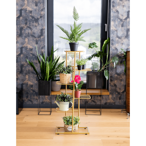 Metalowy stojak na kwiaty, złoty, BAMIR TYP 3