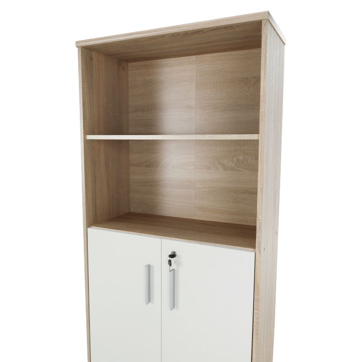 Regal mit Schrank, Sonoma-Eiche/weiß, JOHAN 2 NEW 10