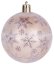 Bombki MagicHome, 9 szt., brązowe, matowe, z dekoracją, na choinkę, 6 cm