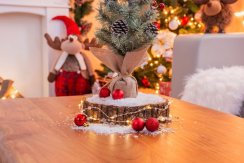 MagicHome Christmas Pearl lančić, 20 mLED topla bijela, s perlama, 2xAA, jednostavna rasvjeta, rasvjeta, L-2 m