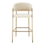 Designer Barhocker, beige Samtstoff/goldchrom, DASMIN TYP 2
