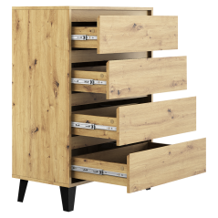 Komoda, dub rzemieślnik, BOGAN NOWOŚĆ 4S70