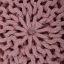 Dzianinowy taboret, bawełna w kolorze pudrowego różu, GOBI TYP 1