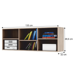 Niedriges Regal, Sonoma-Eiche, DUNAJ TYP 12