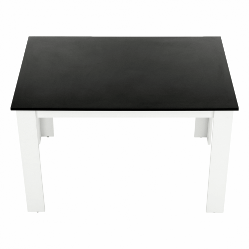 Stół do jadalni, biały/czarny, 120x80 cm, KRAZ