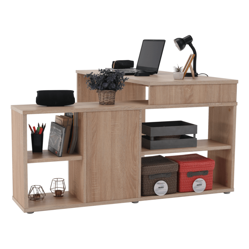 PC-Tisch, Sonoma-Eiche/Weiß, NOE NEU