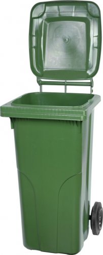 Kontener MGB 120 lit., tworzywo sztuczne, kolor zielony, HDPE, pojemnik na odpady