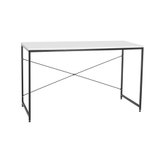Biurko, biało-czarne, 120x60 cm, MELLORA