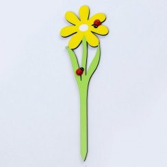 Dekorace zapichovací květ 6,8x22 cm