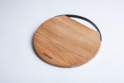 Lesena hrastova deska za rezanje / dekoracijo, 25 cm x 1,5 cm PORKERT MITIS