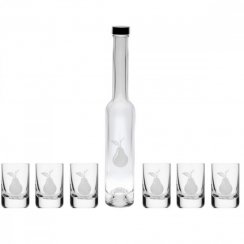 Dizajn kruške za štambilj i bocu za alkohol, set od 6 +1 kom
