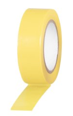 Strend Pro szalag, 19 mm, L-10 m, max. 80°C, 600V, sárga, szigetelő, ragasztó, PVC, 10 db-os csomagban