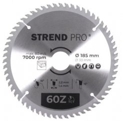 Disc Strend Pro TCT 185x2,2x30 / 20 mm 60T, za les, žaga, SK rezila