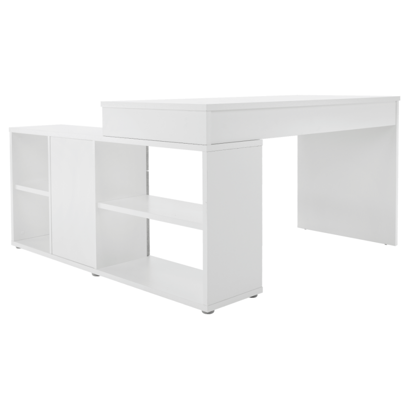 PC-Schreibtisch, Weiß/Beton, NOE NEU