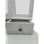 Toaletní stolek s taburetem, šedá/stříbrná, REGINA NEW