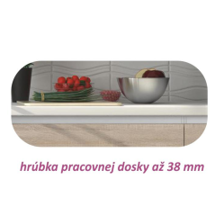 Dolní skříňka D 80 ZL, dub sonoma/bílá, LINE
