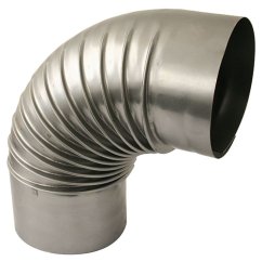 Koleno Dymo 100 mm, dimovod, dimovodno koleno za priklop dimovodnih cevi (akce)