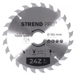 Strend Pro TCT disk 185x2,2x30/20 mm 24Z, za les, žaga, SK rezine