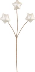 Vetvička MagicHome Vianoce, hviezdy, bielam 8,5 cm