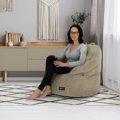 Bean bag, svijetlosmeđa tkanina, ALMERO