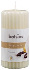Gyertya Bolsius Pillar True Scents 120/60 mm, hengeres, illatos, vanília