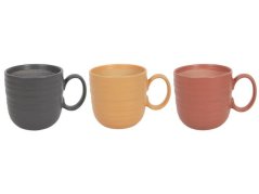Cana ceramica 330ml, TRENDY, mix de 3 culori