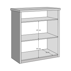 Komoda, antracit/dub cremona, ADAPO ADP04