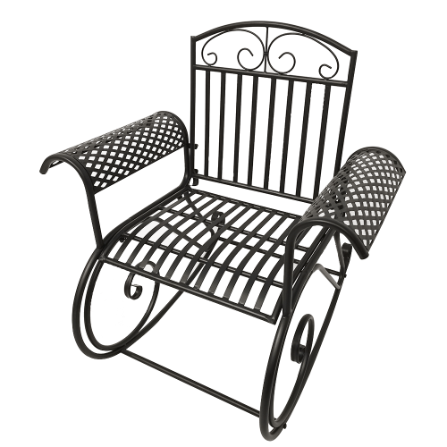 Fotel bujany ogrodowy, czarny, SAIDI
