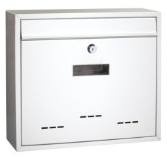 Briefkasten RADIM weiß groß 31x36x9 cm Skveler KLC