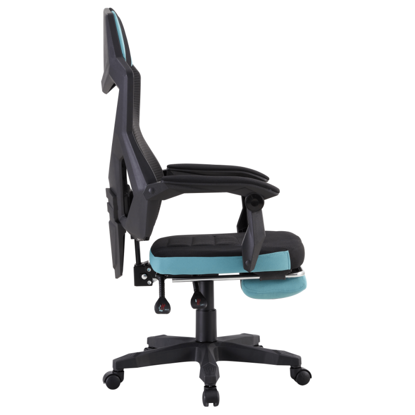 Pisarniški/gaming stol, črna/neomint, JORIK NOVO