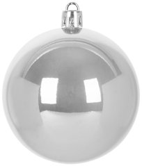 MagicHome Weihnachtskugeln, 8 Stück, Silber, für den Weihnachtsbaum, 7 cm